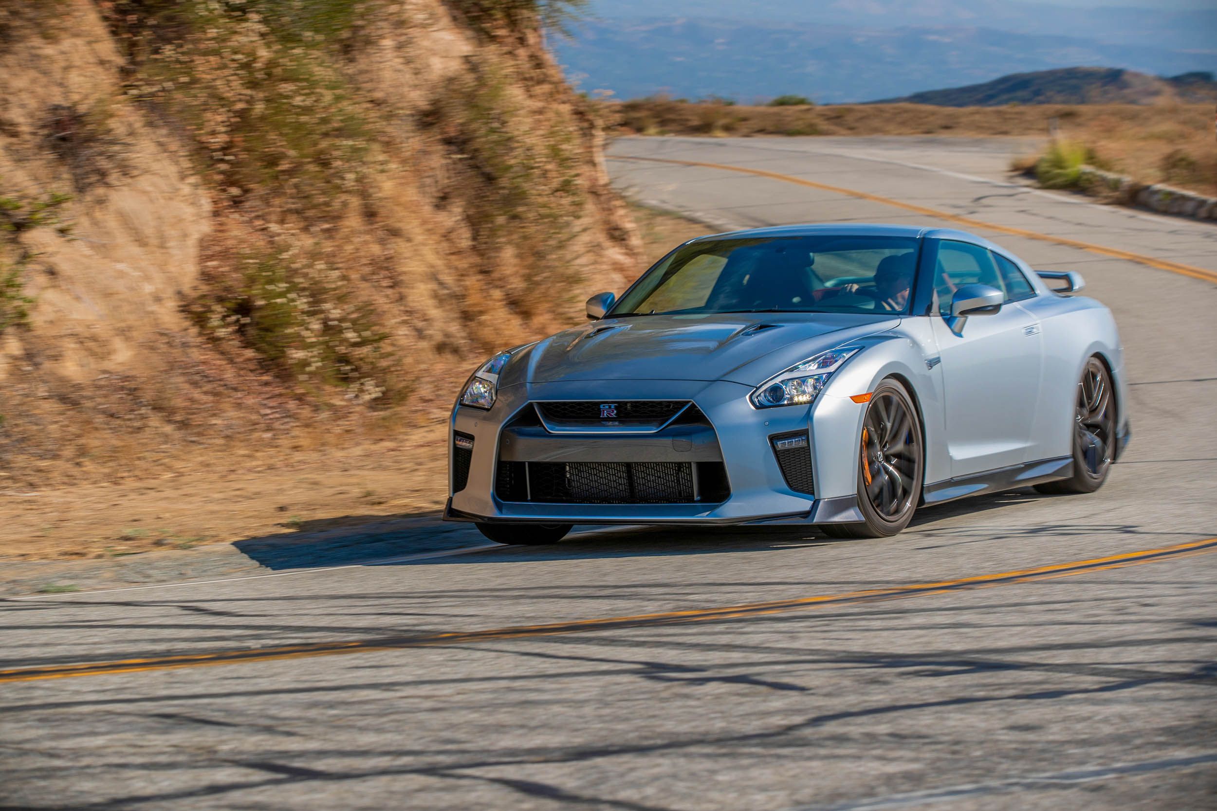 Grey 2019-2020 Nissan GT-R on the road