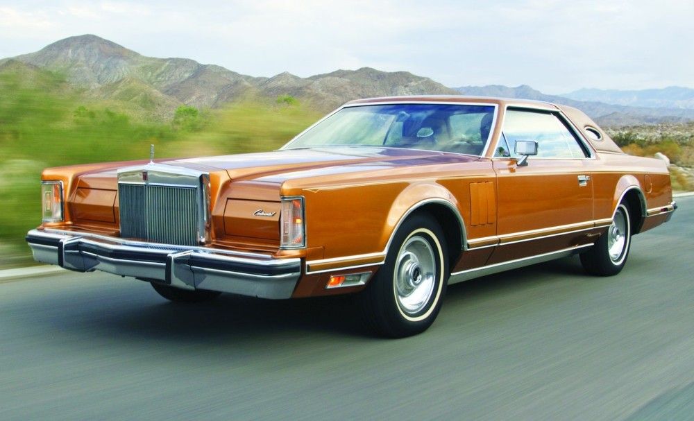 brown 1970s lincoln continental mark v