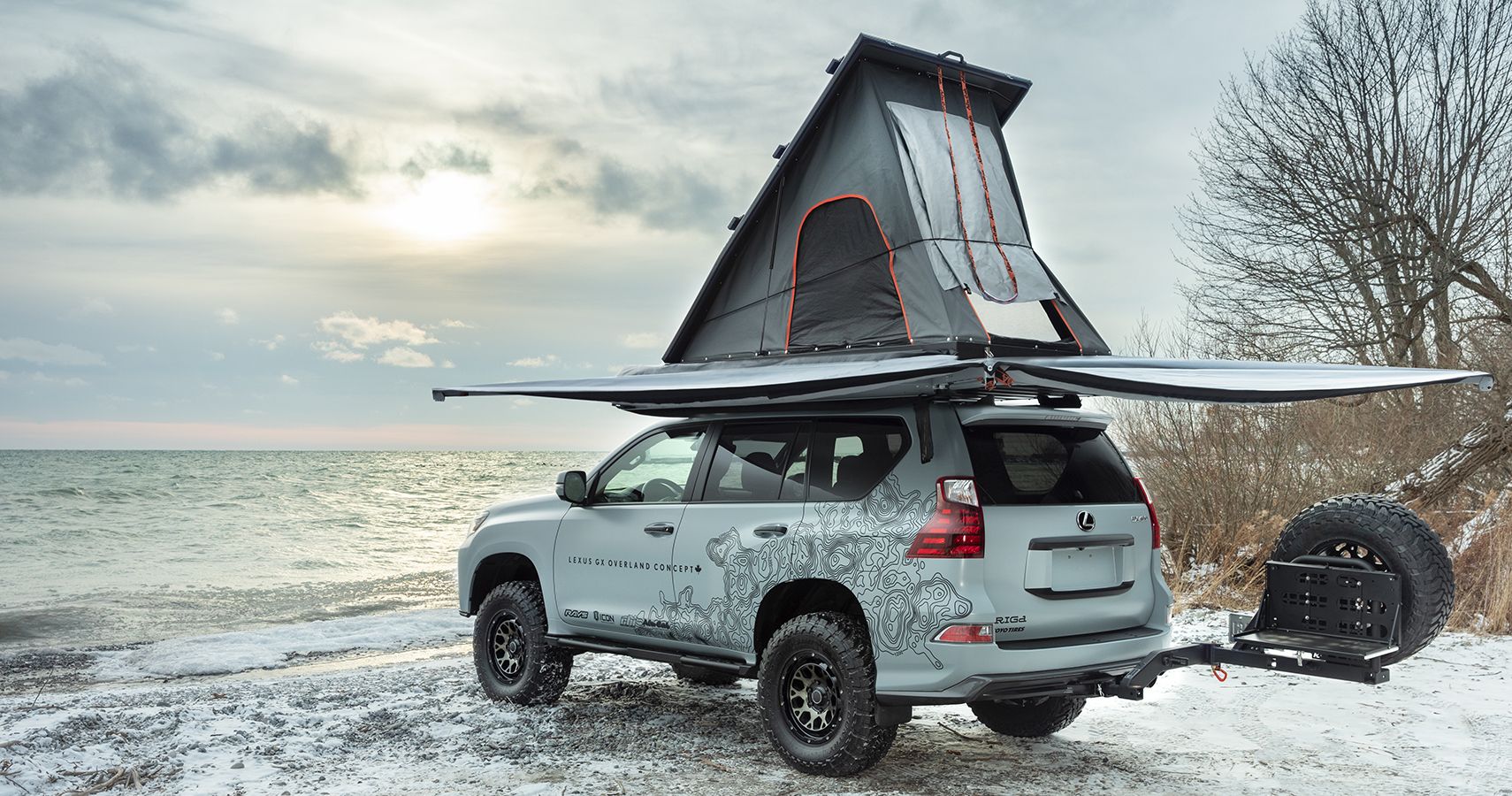 Lexus GX Overland Concept tent deployed