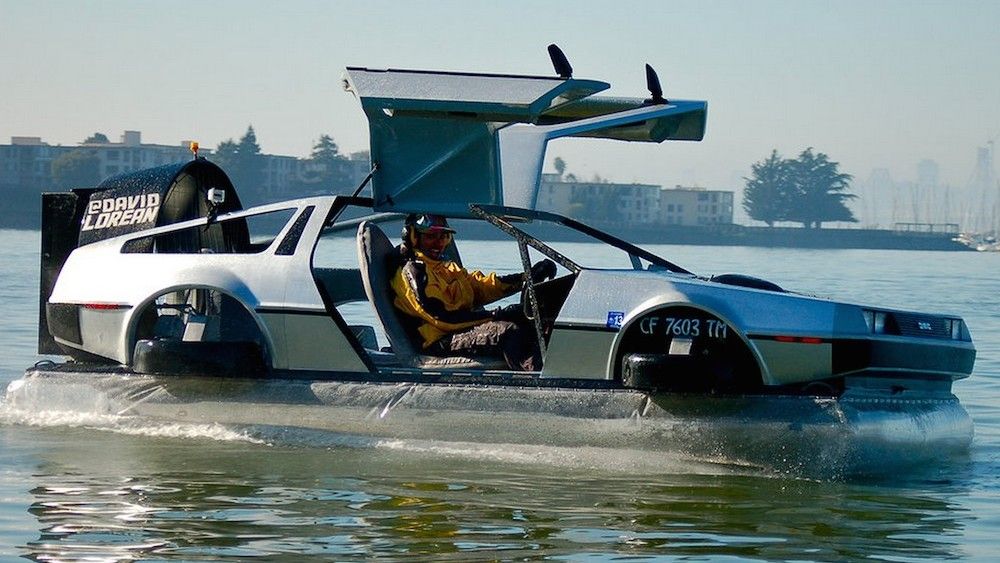 Delorean Hovercraft on the water