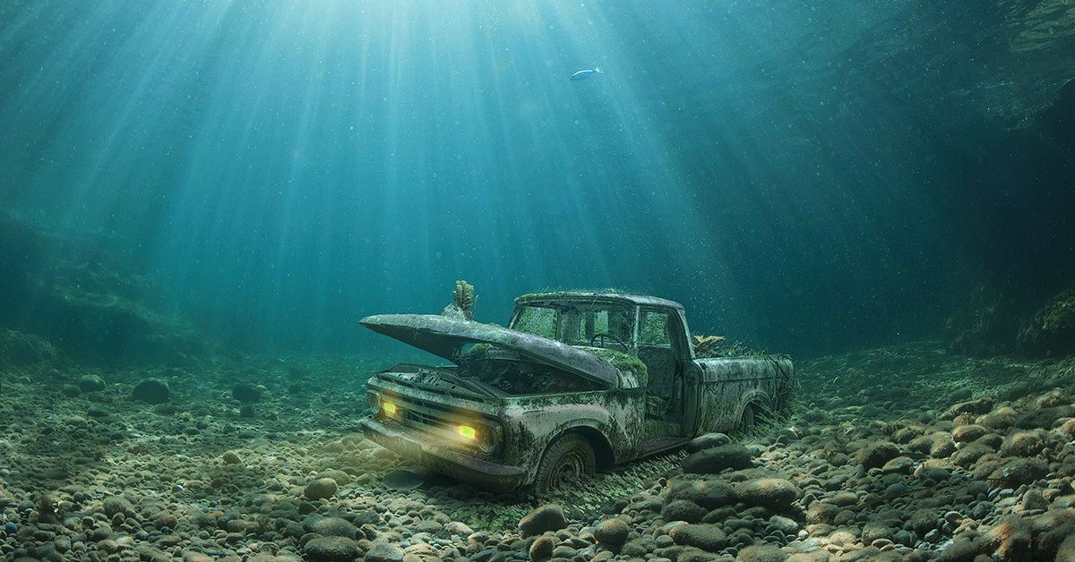 Cars found underwater