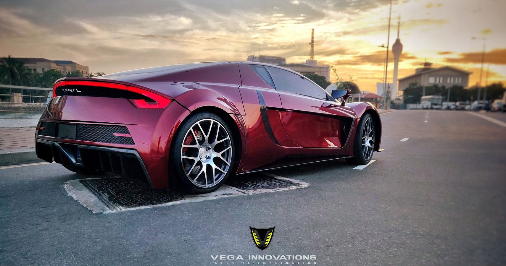 red Vega EVX rear view
