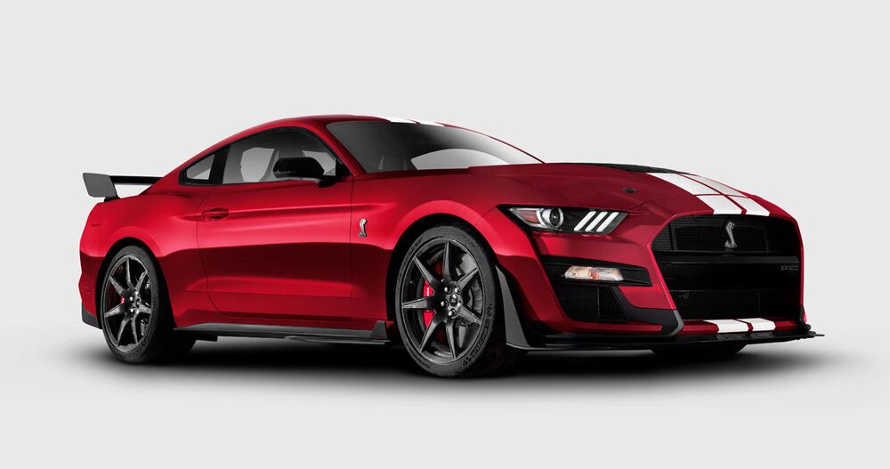 2020 Ford Mustang Shelby GT500 rapid red side