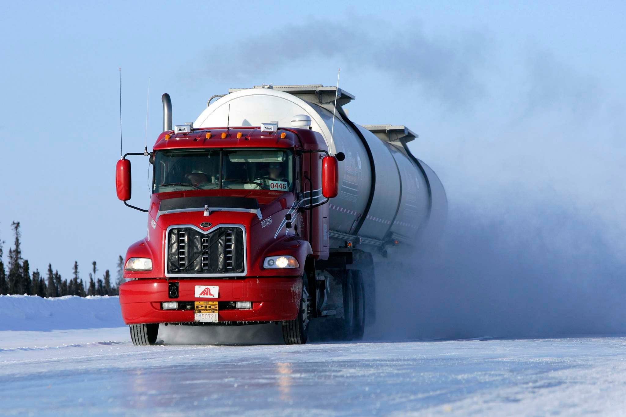 New documentary series Ice Road Truckers. For Alex Stachan (Canwest) CNS-TV-ICE-ROAD-TRUCKERS