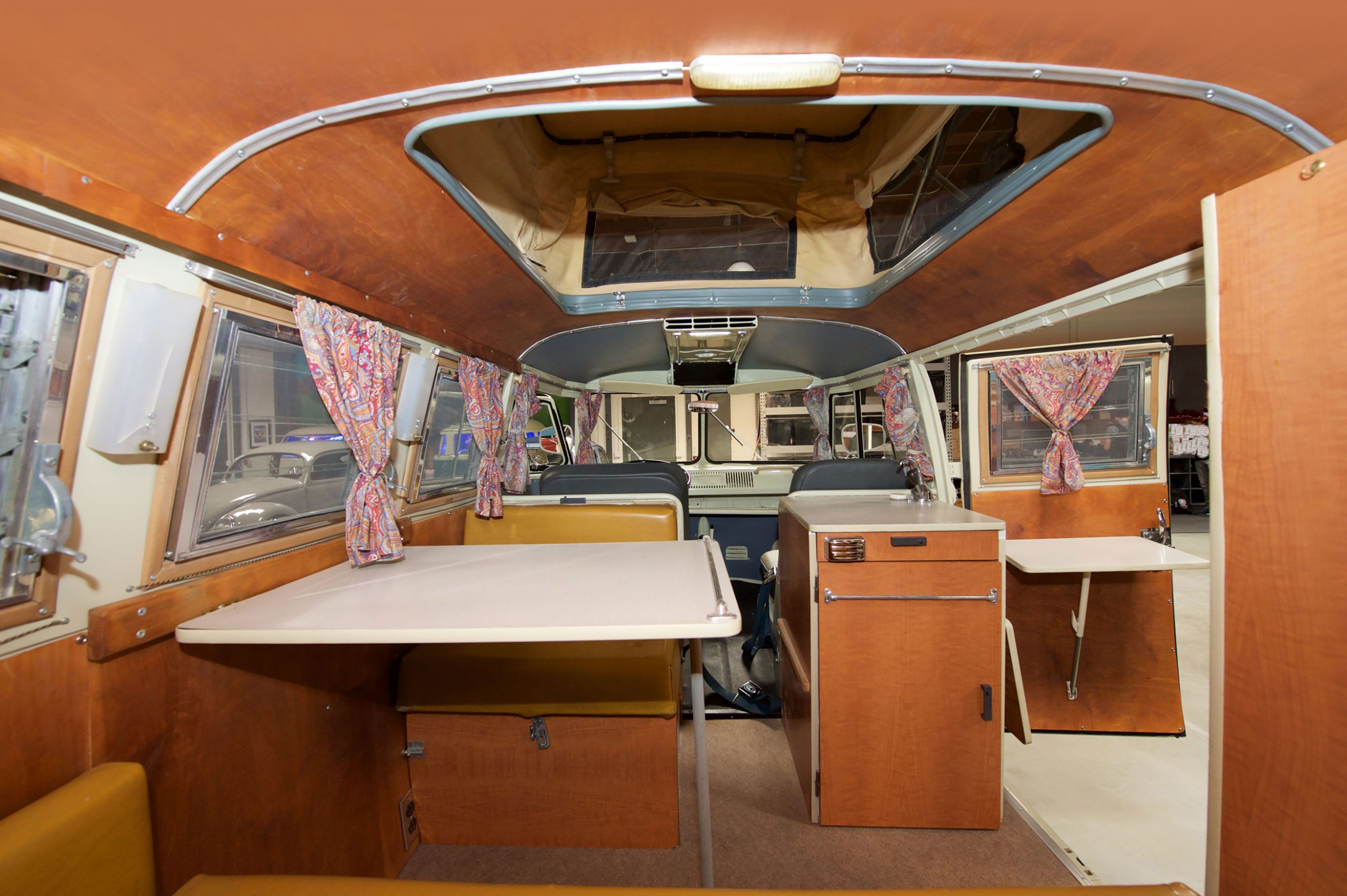 Interior view of VW bus