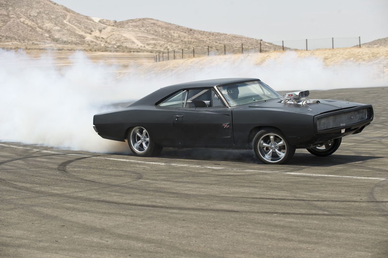 The burnout of Doms Charger