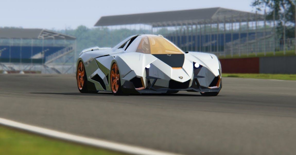 Lamborghini Egoista on track