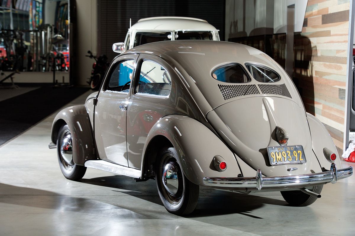 Rear view of VW Beetle