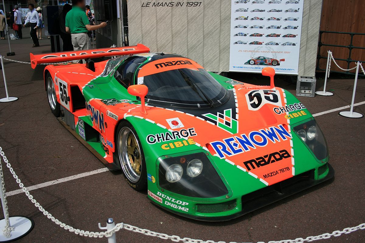 The Mazda 787B is the first and only rotary to win Le Mans