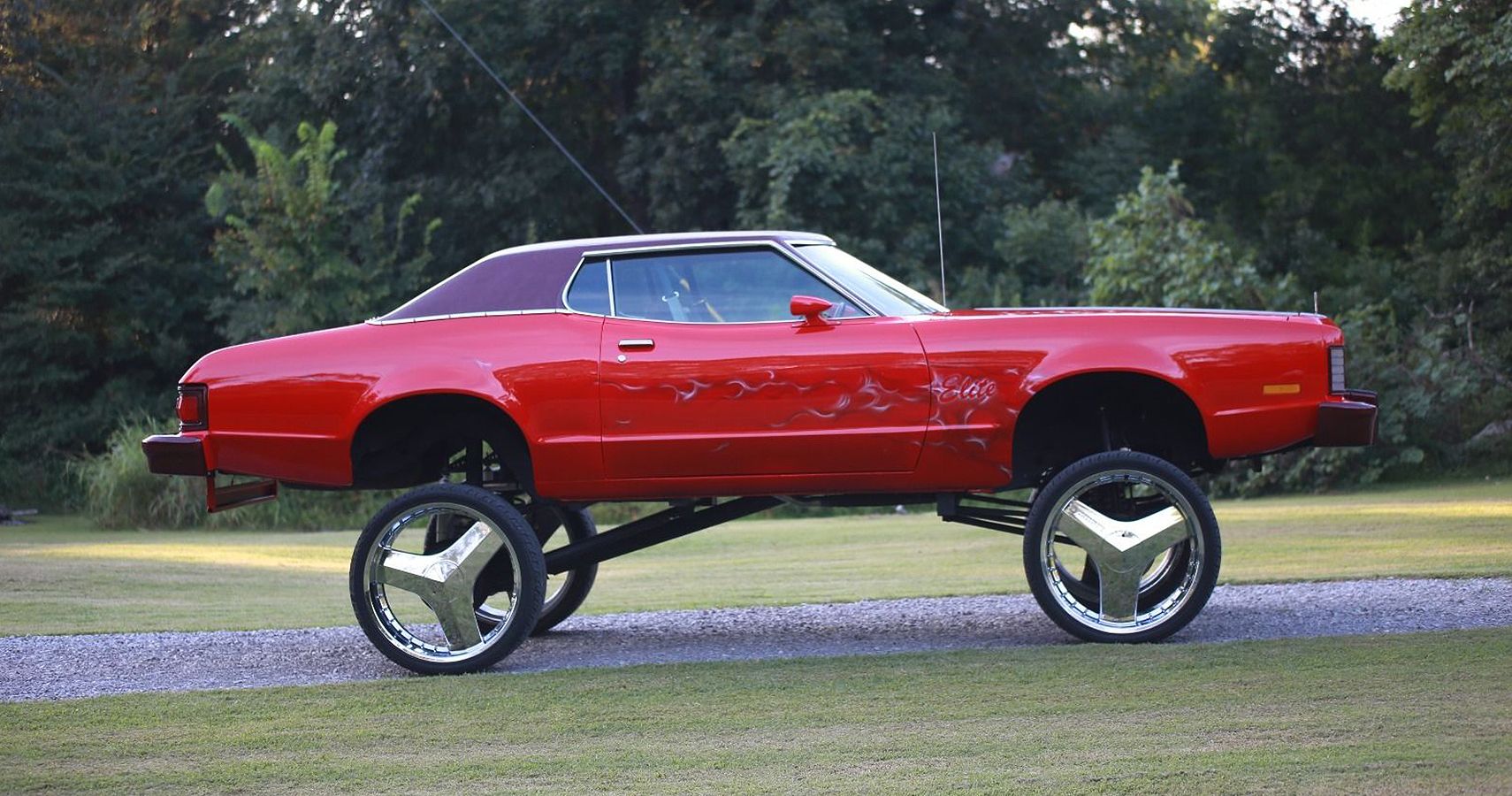 The Hydraulic Donk On Roids: Red Torino
