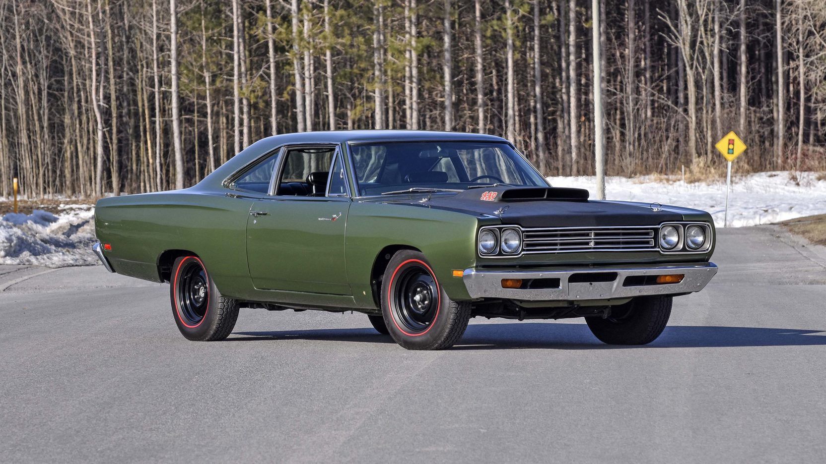 green 1969 Plymouth Road Runner