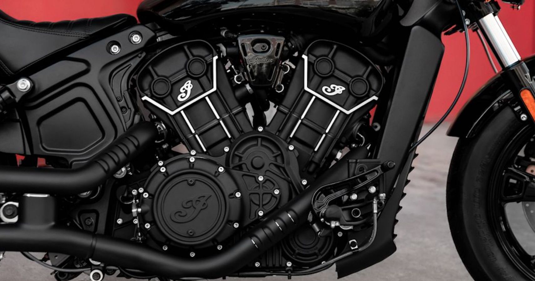 Engine view of Indian Motorcycles 2020 Scout Bobber 60 bike
