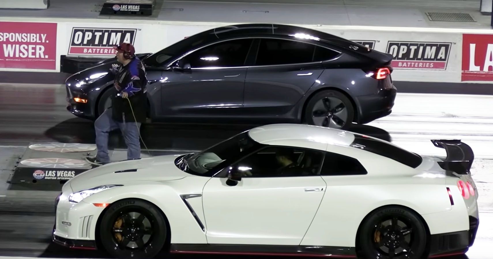 Watch Tesla Model 3 Vs Nissan GT-R Nismo Vs Camaro ZL1