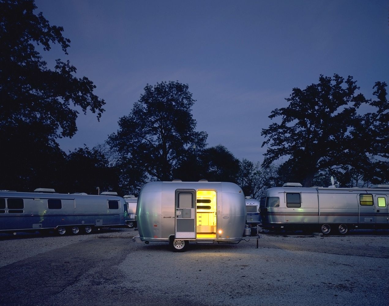 several airstreams side by side