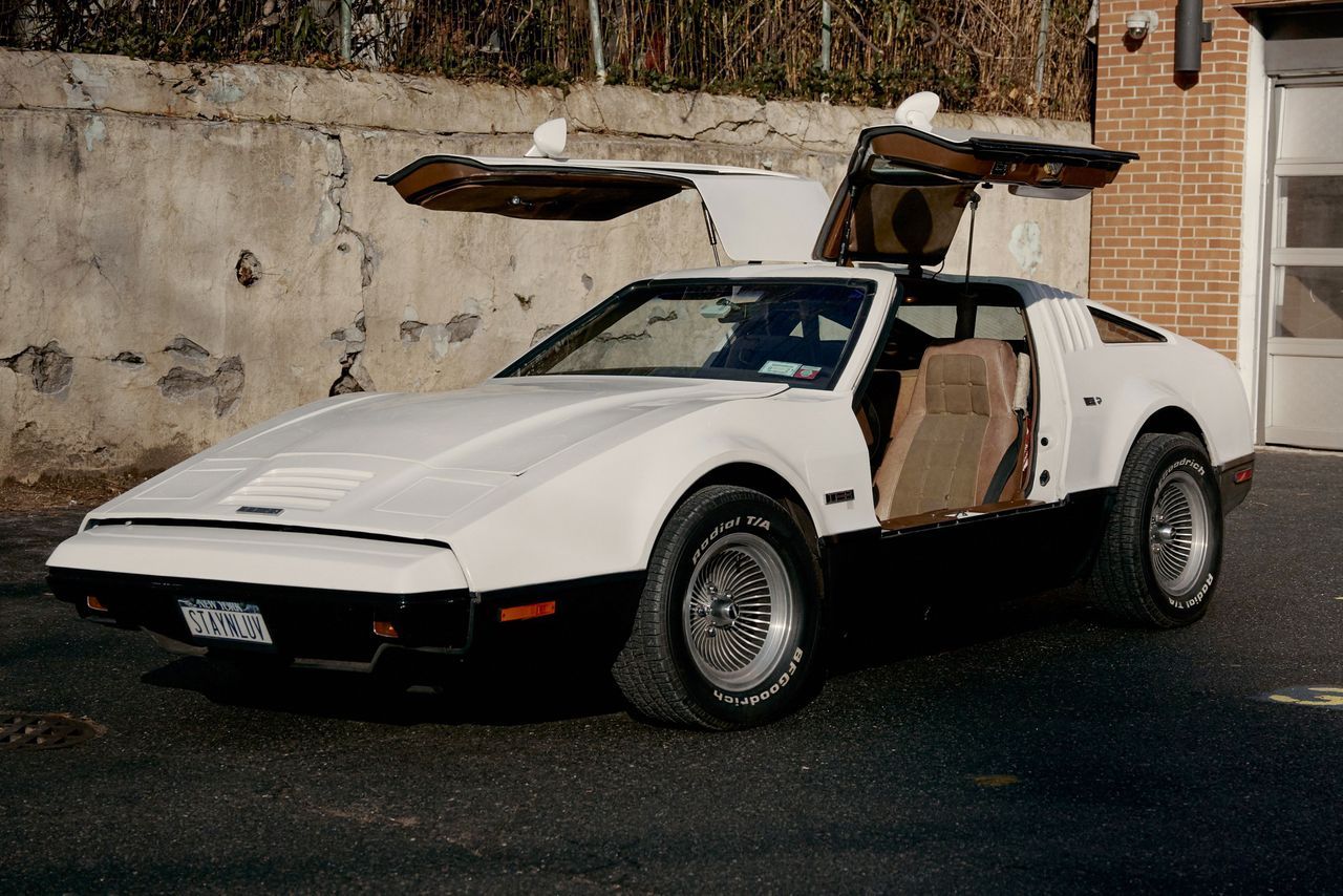 The gullwing doors are a striking part of the Bricklin design