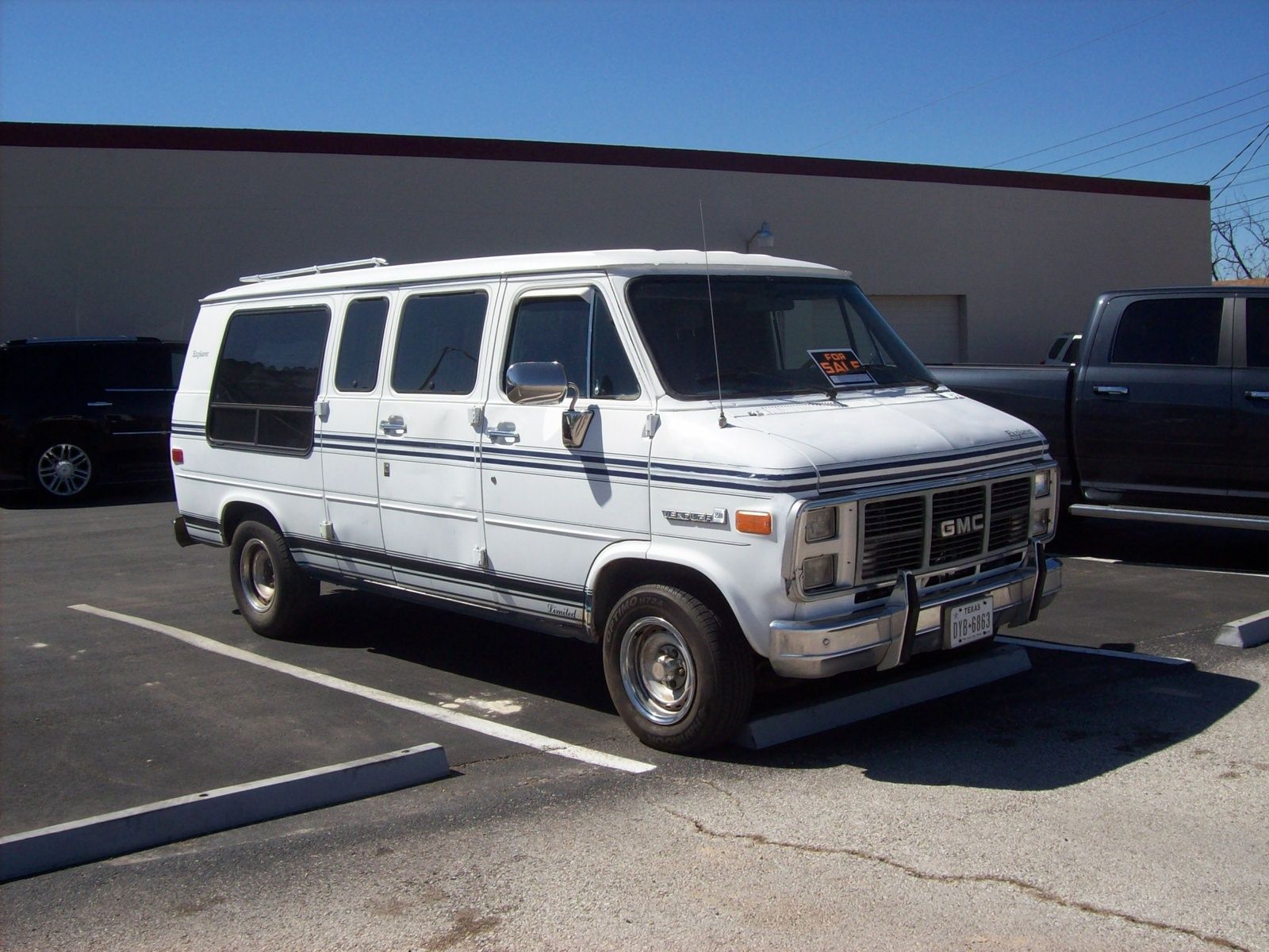 white GMC van