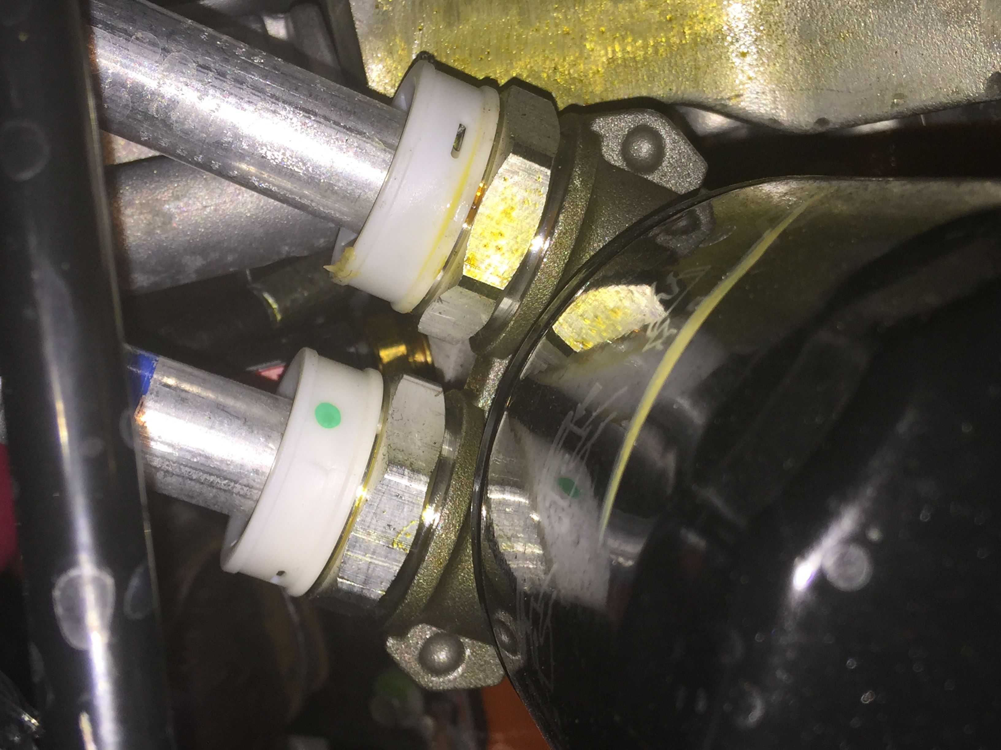 leaking oil cooler lines of a hellcat