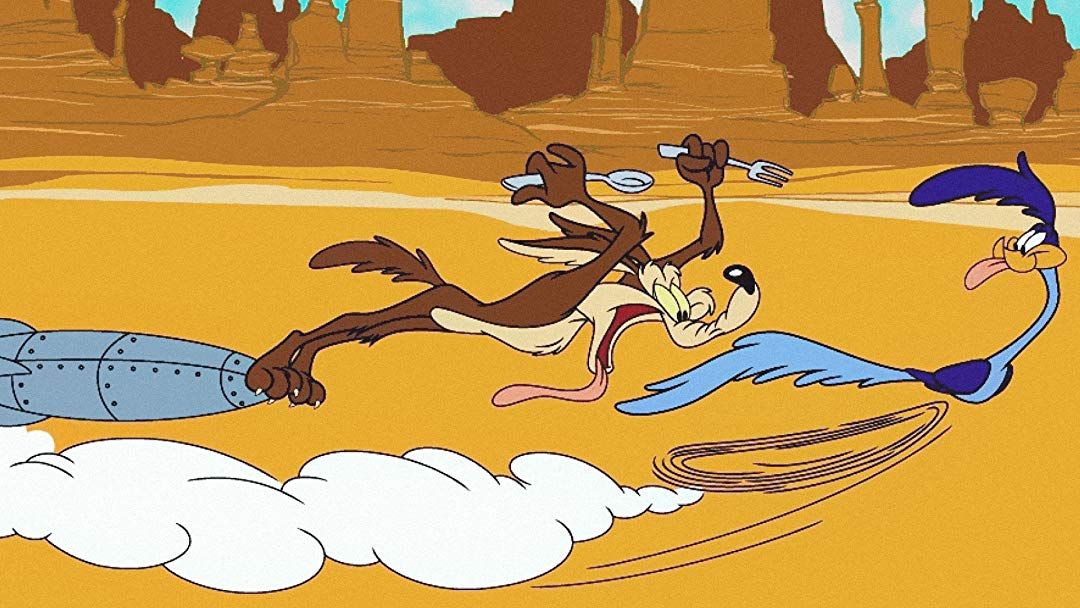 screenshot of Wile E. Coyote chasing the Road Runner