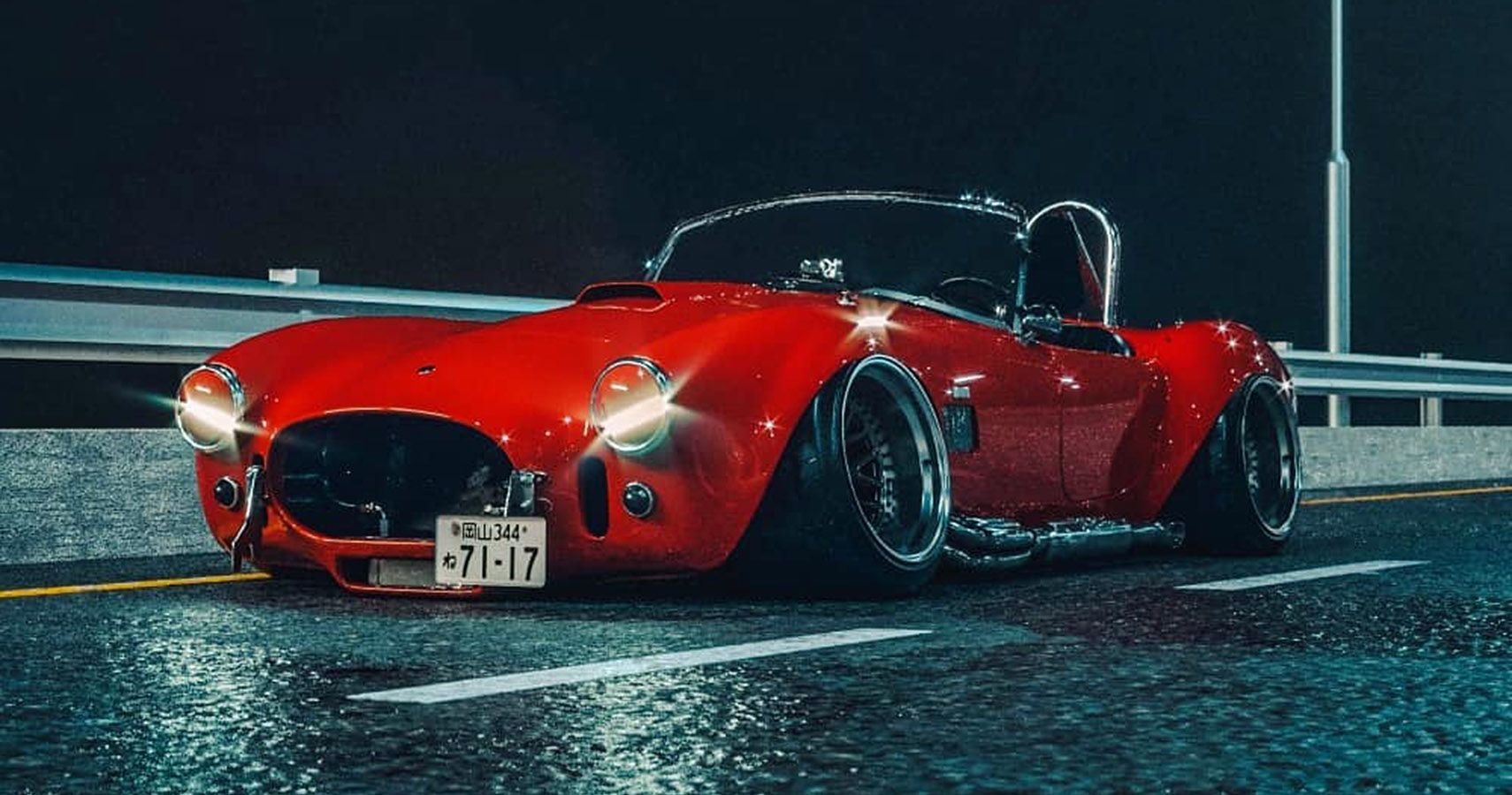 A Cherry Red Shelby Cobra, Stanced