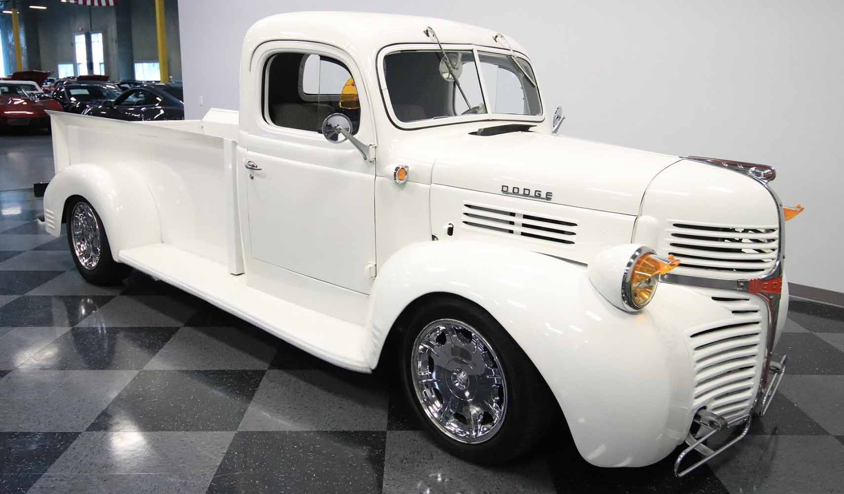 An All-White Classic 1947 Dodge Truck