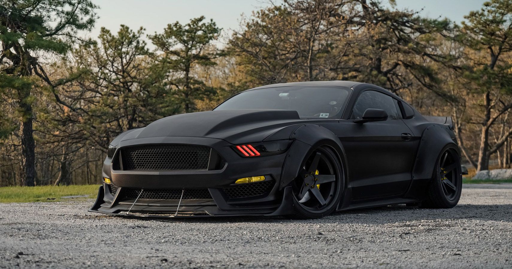 A Stanced, Widebody Ford Mustang