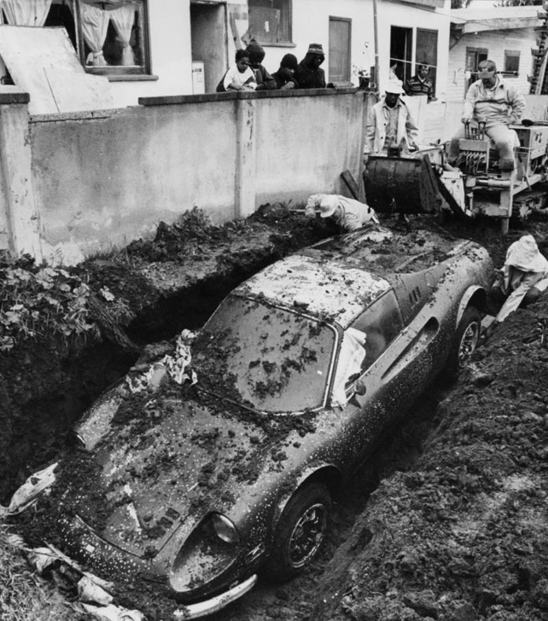1974 Dino 246 GTS buried underground