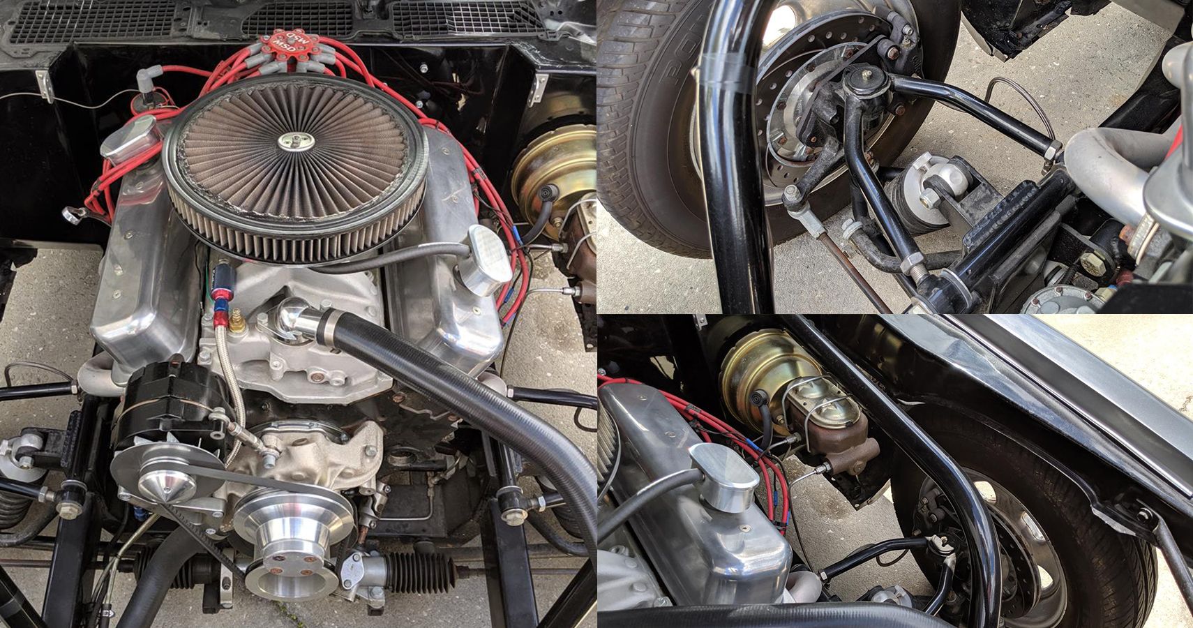 fully restored 1975 Chevrolet Camaro engine