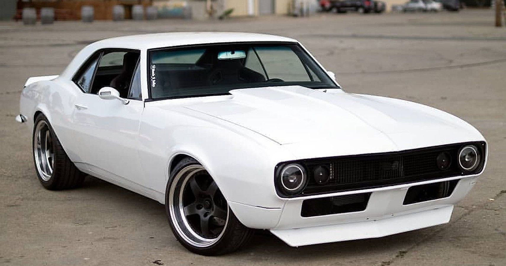 A 1968 Chevy Camaro In White