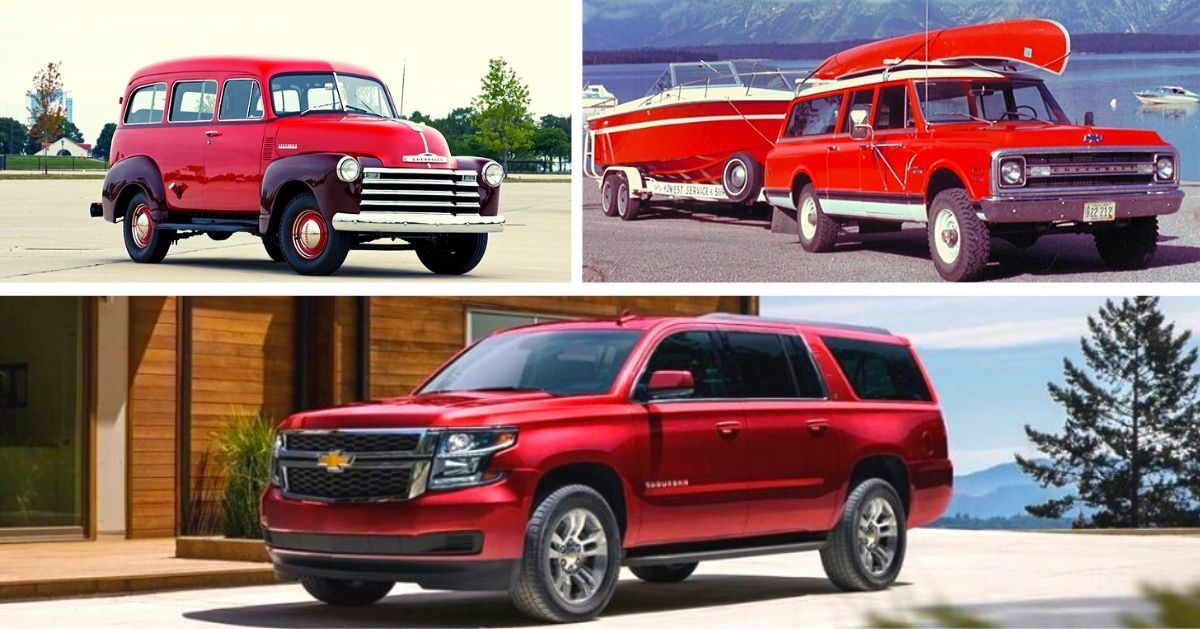Chevrolet Suburban History evolution Red color
