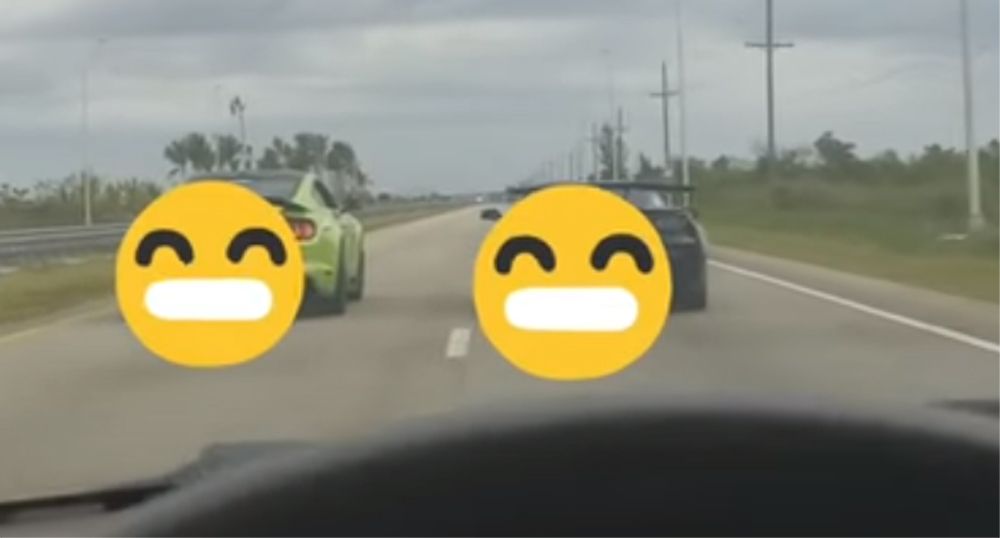 Emojis protect identity of street racers on video
