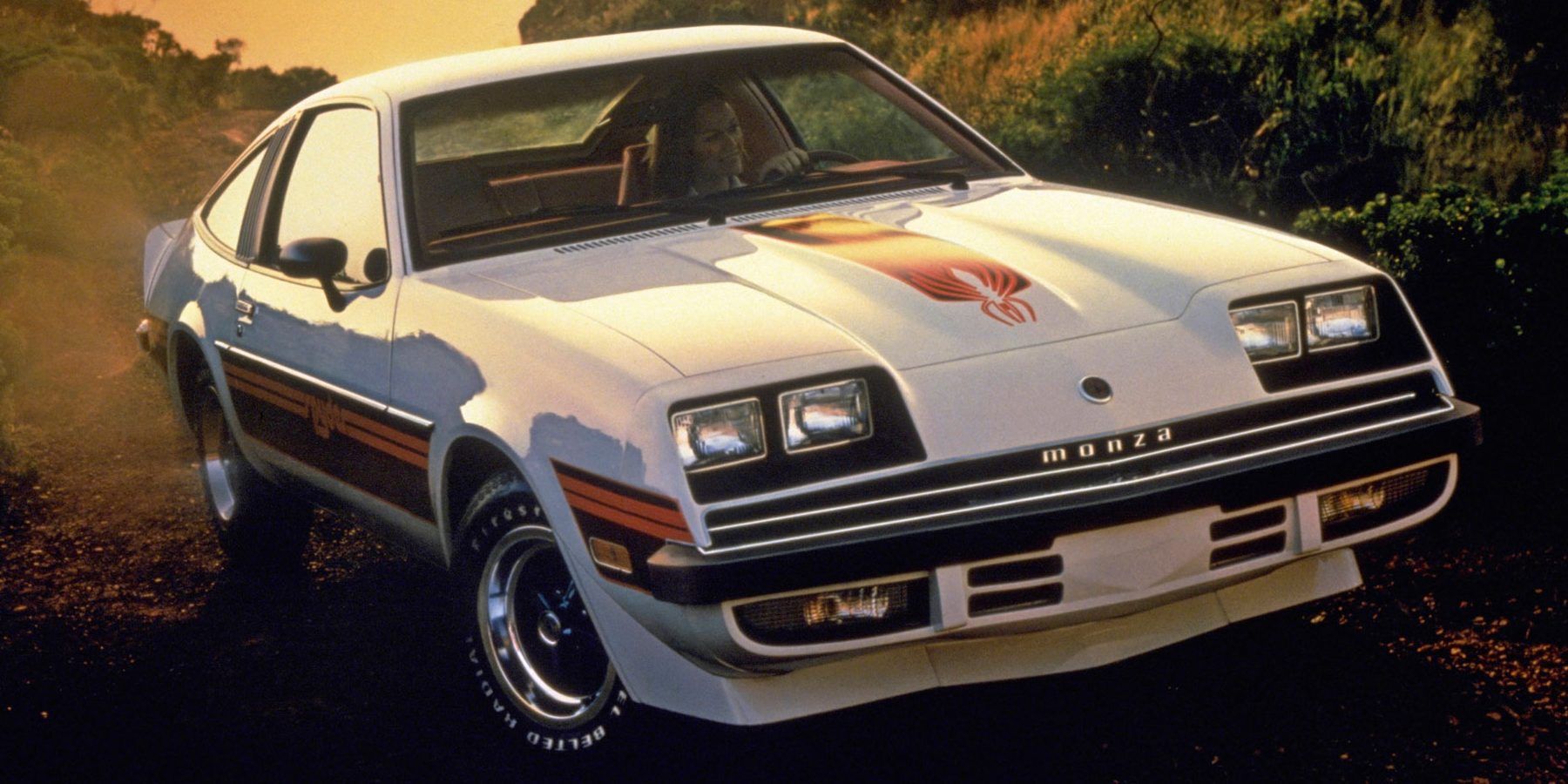 Chevy Monza 1977 White girl driving