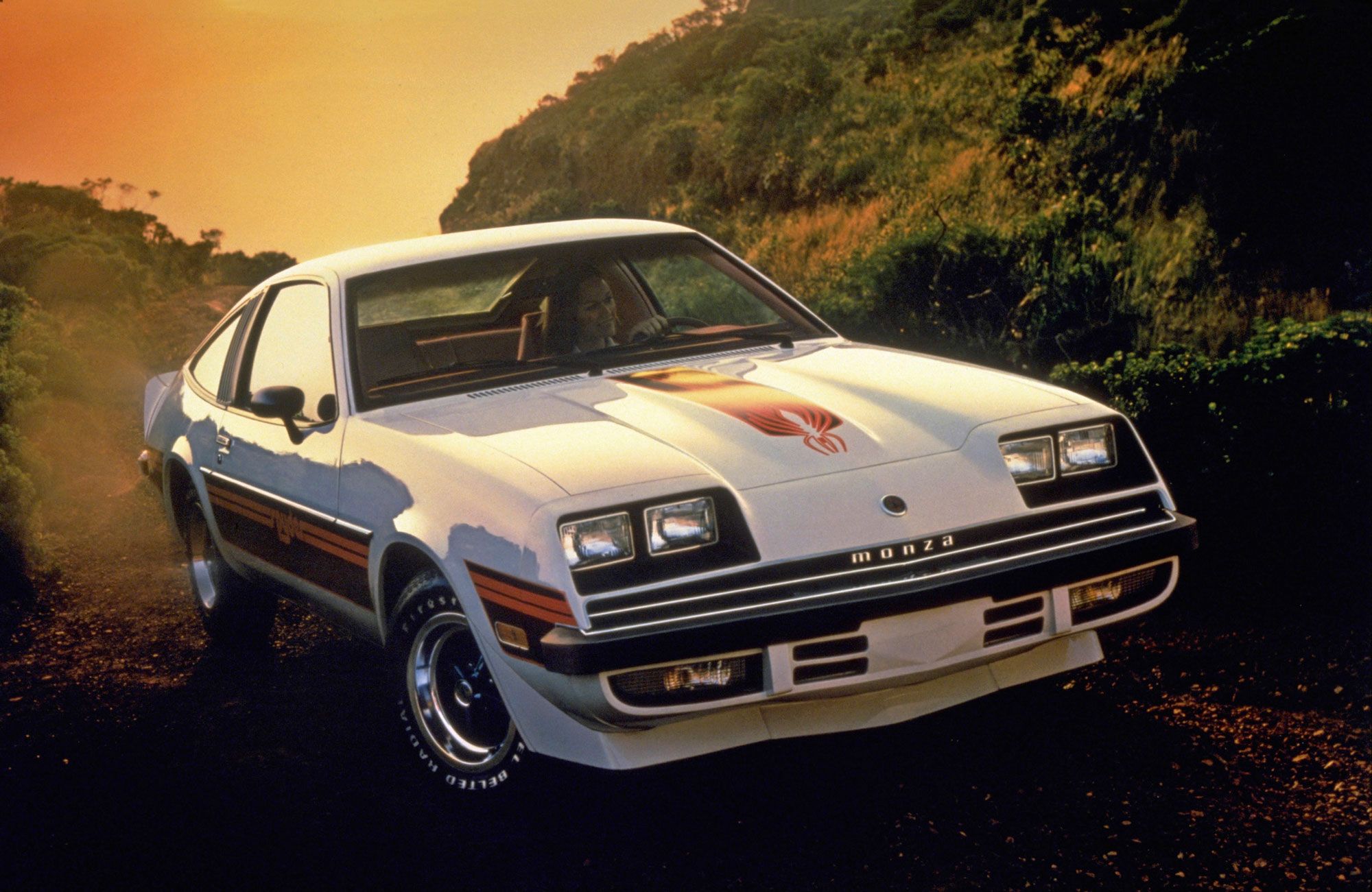 Chevy Monza 1977 White girl driving