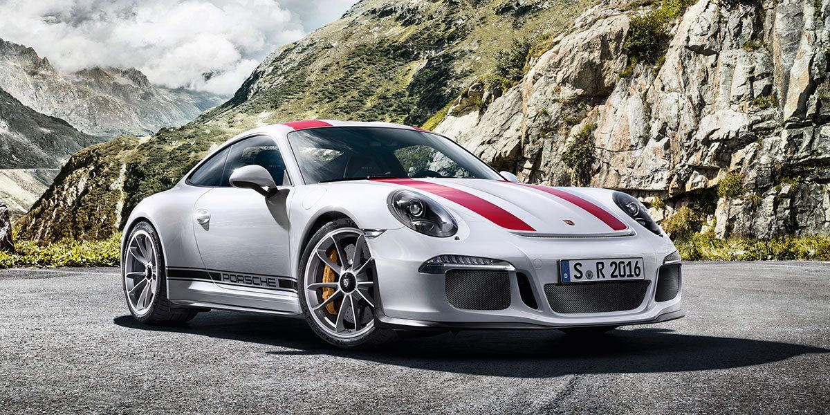 Porsche 911R colors White with Red stripes