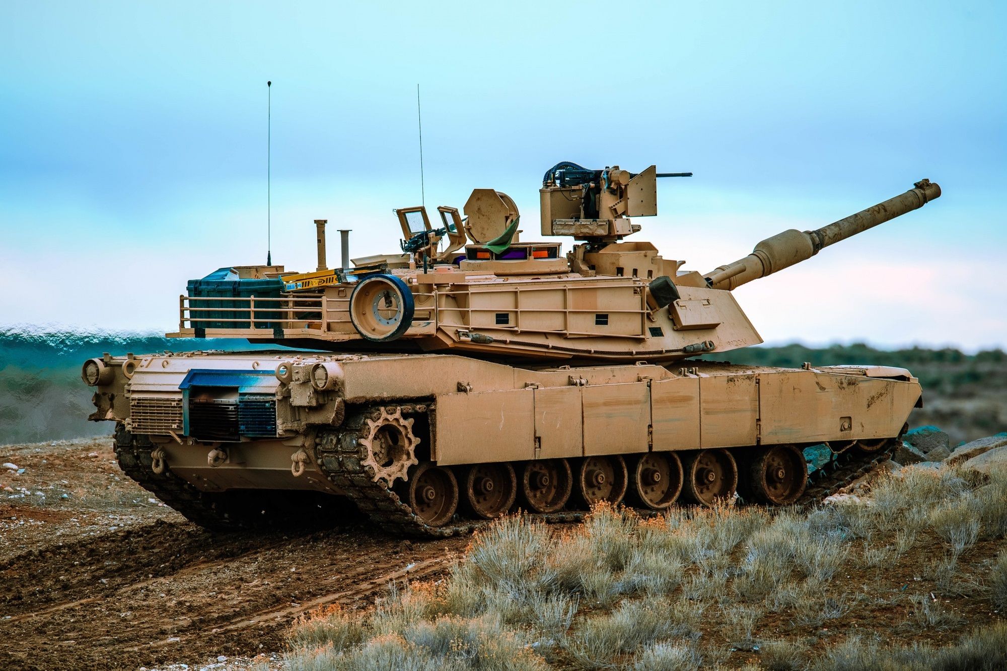 US M1 Abrams tank on maneuvers