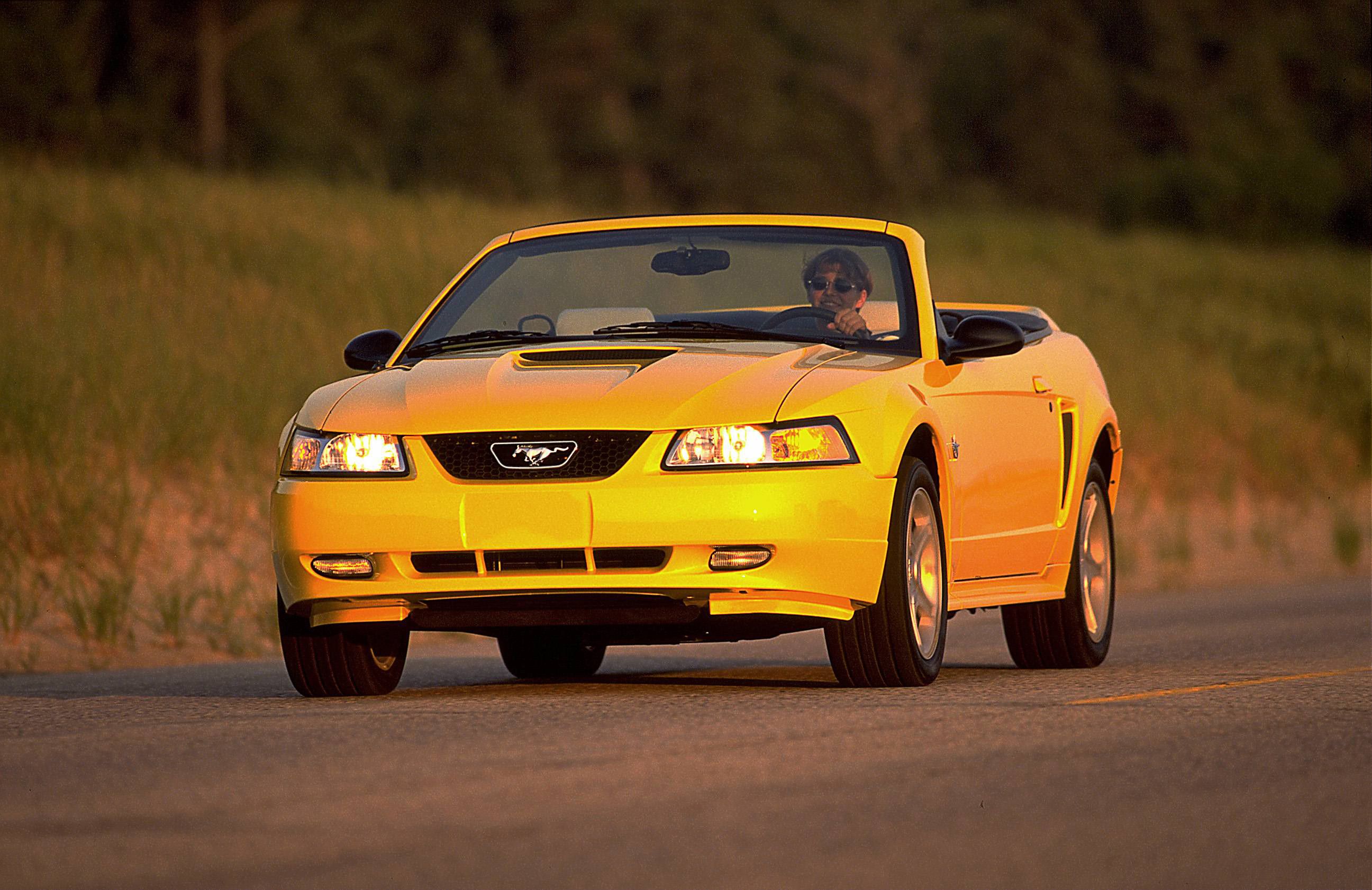 A 1999 Ford Mustang GT on the open road