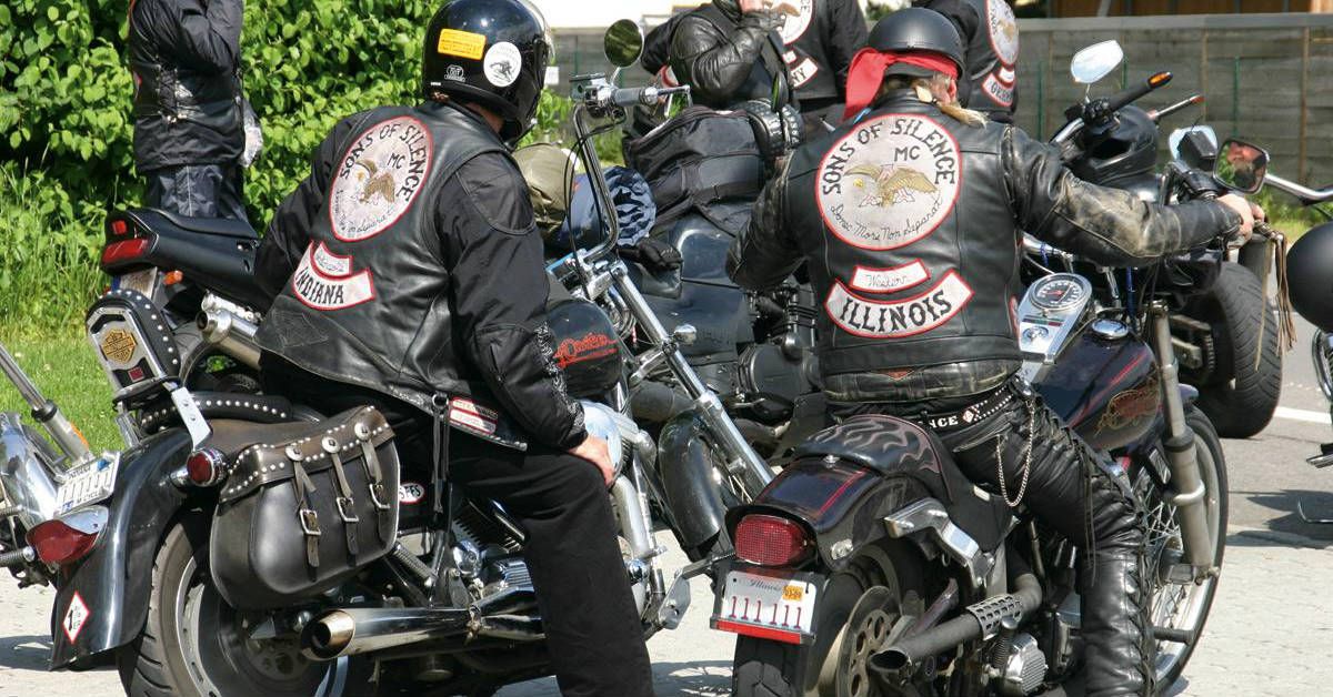 Sons Of Silence members on Harley Davidson bikes
