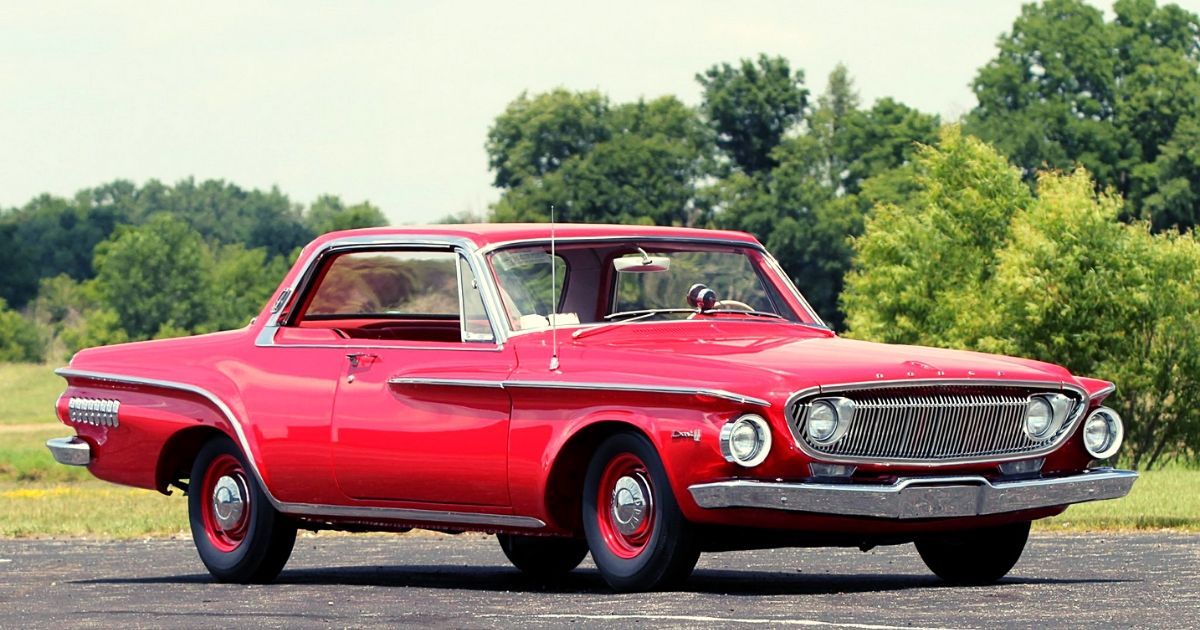 1962 Dodge Dart red ugly muscle car