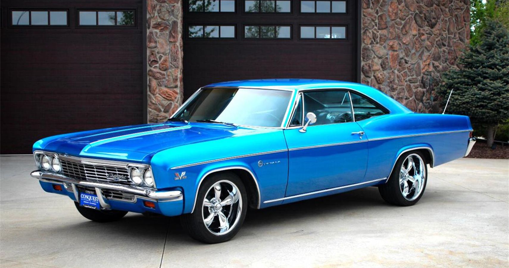 blue 1966 Chevrolet Impala front