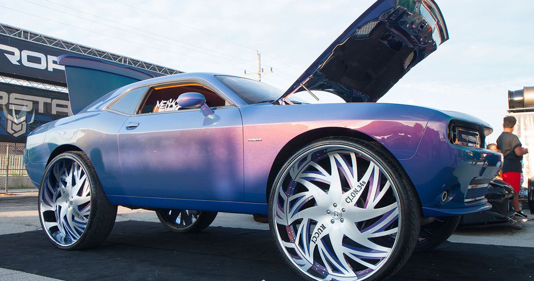 A Psychedelic Purple Donk Of A Dodge Challenger