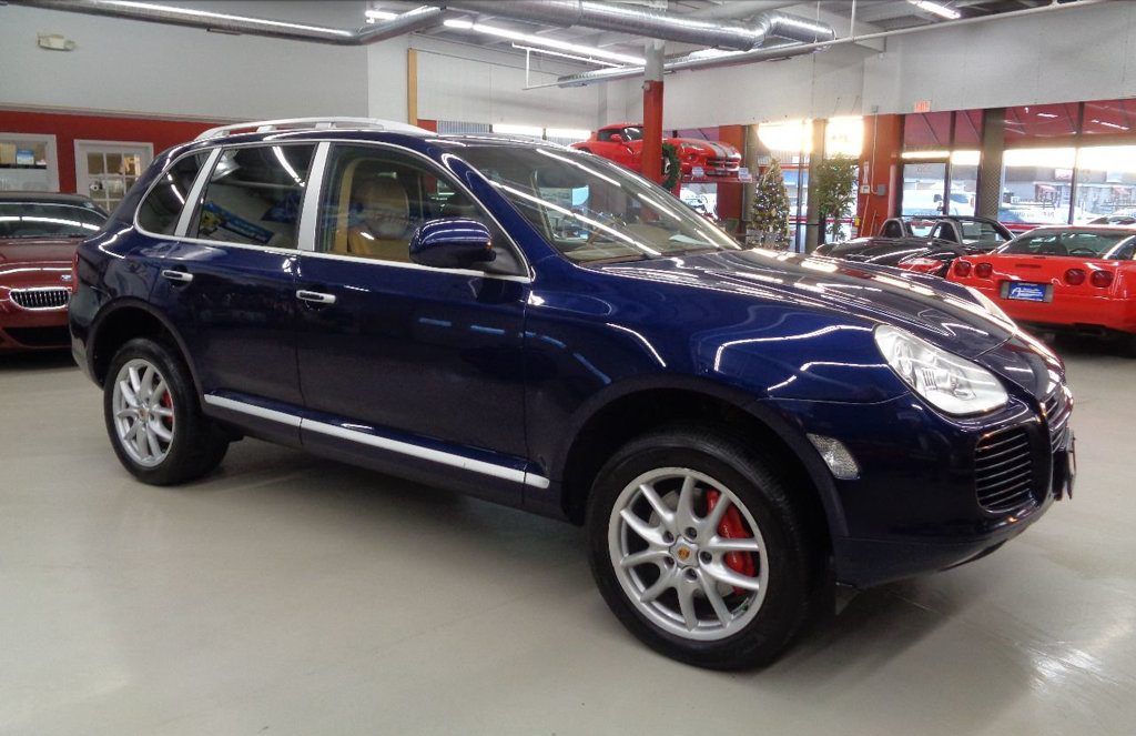 A stunning blue 2005 Cayenne Turbo in excellent condition