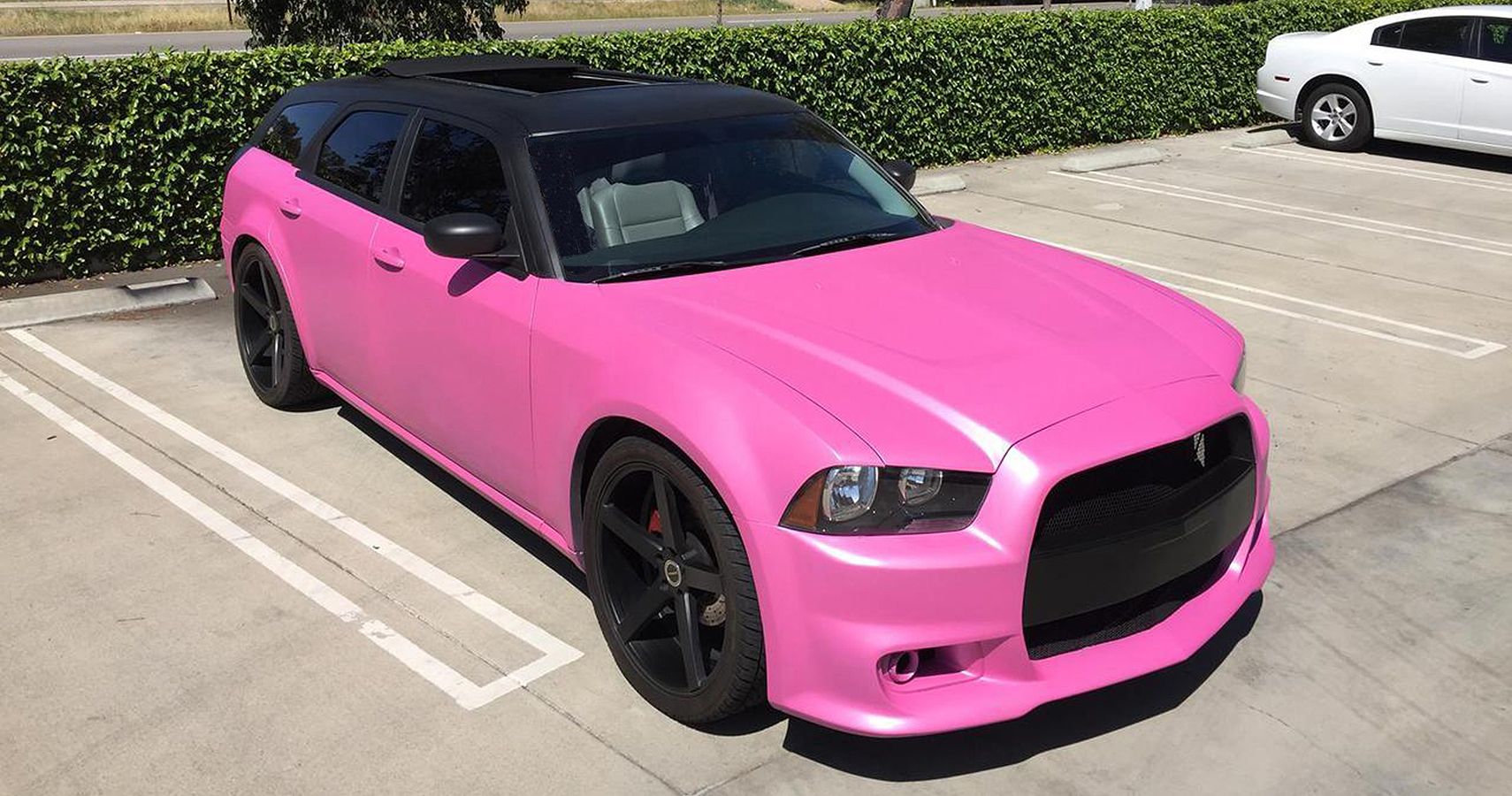 A Very Embarrassed Pink Dodge Magnum