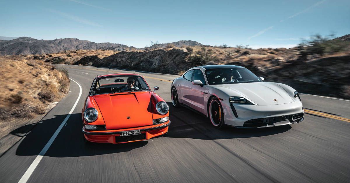 Classic Porsche 911 vs Porsche Taycan EV