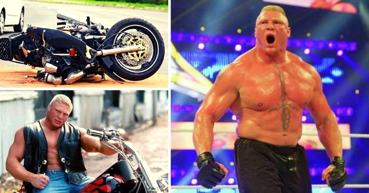 Brock Lesnar Motorcycle accident WWE Vikings NFL Team