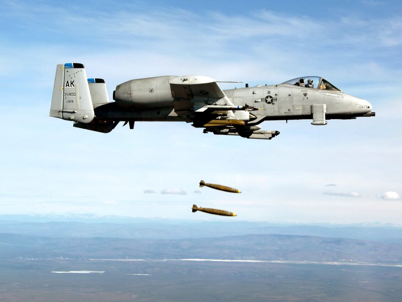 A-10C Thunderbolt II against blue skies