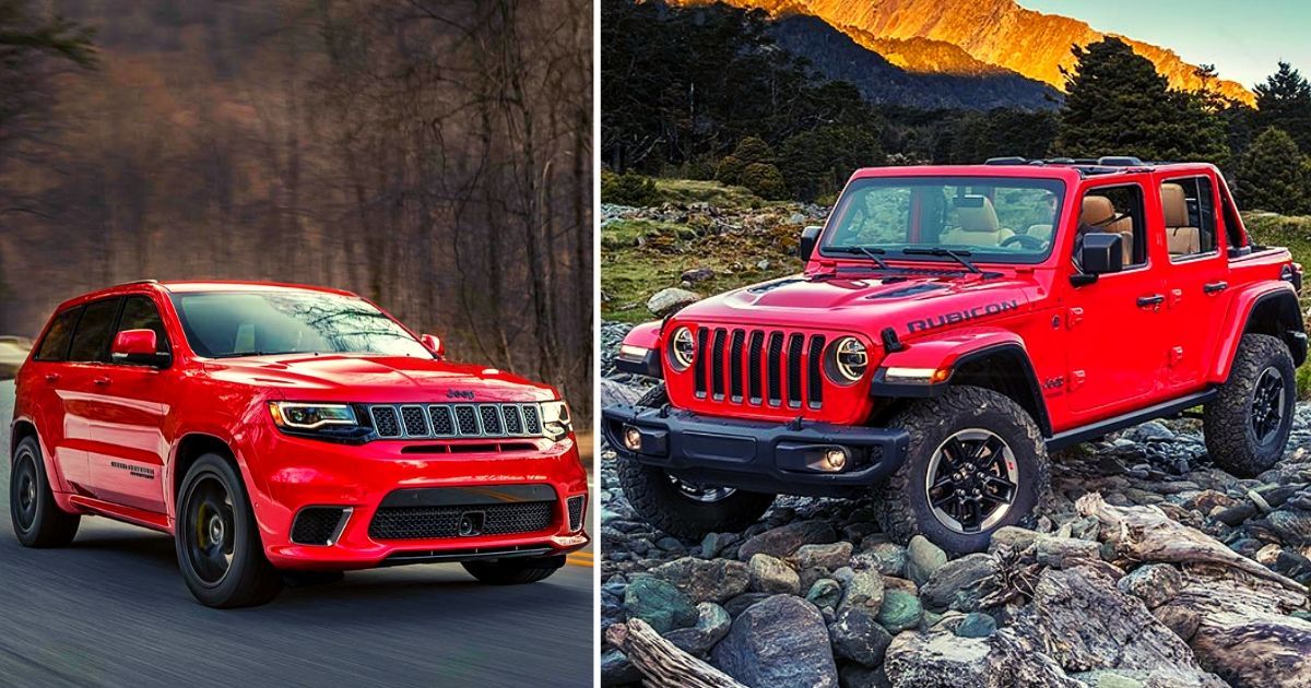 Jeep Grand Cherokee Wrangler Rubicon Red Off road so expensive