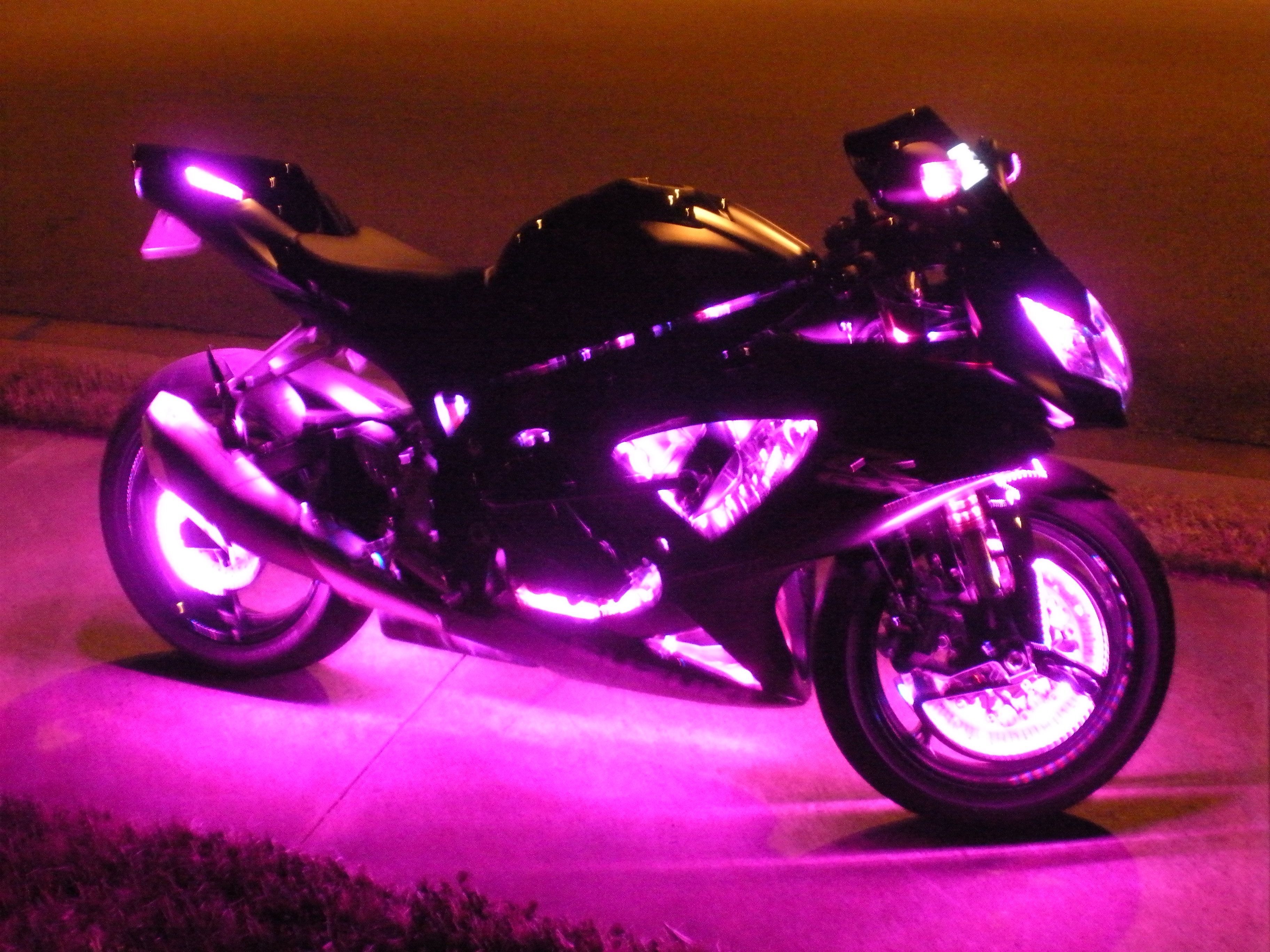 Bike with LED lights
