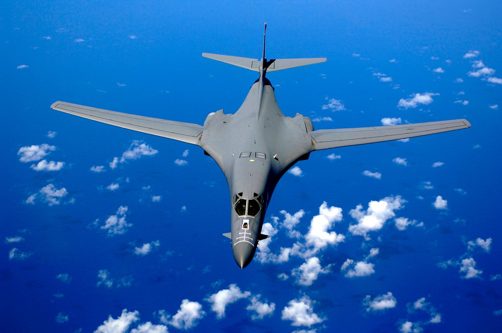 Rockwell B-1B Lancer Over The Pacific Ocean