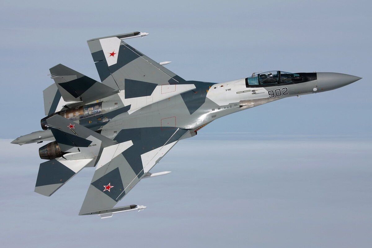 Russian Su-35 fighter jet in flight