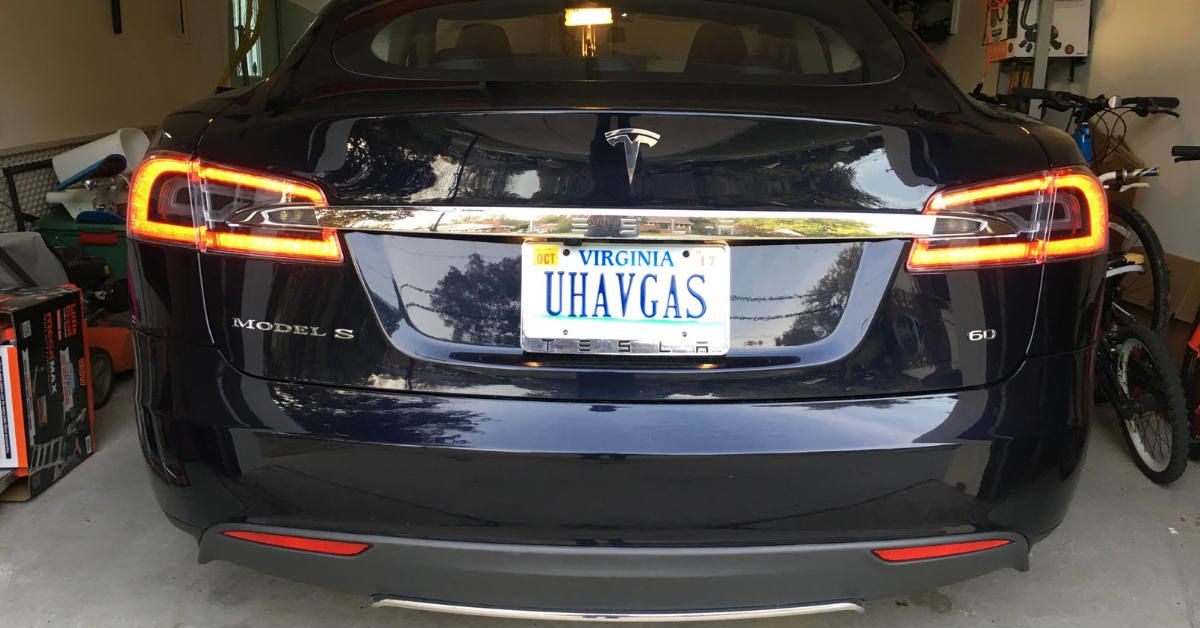 Tesla funny license plate