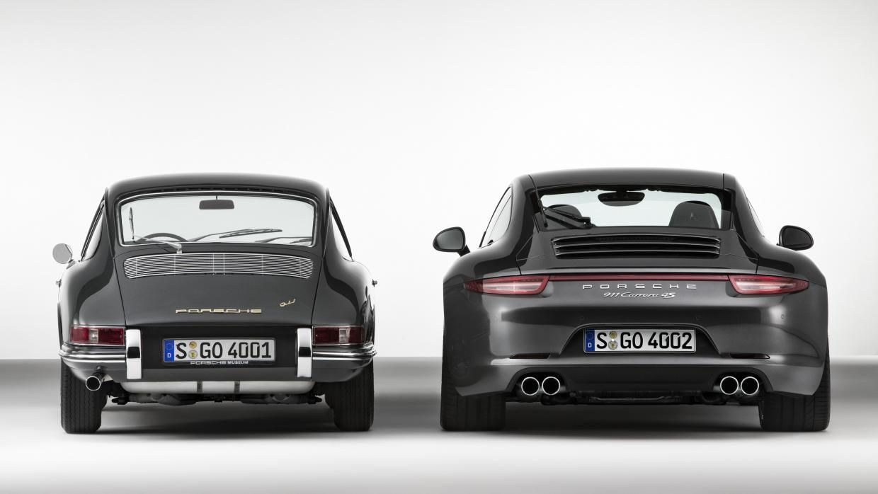 Two Porsches from different eras
